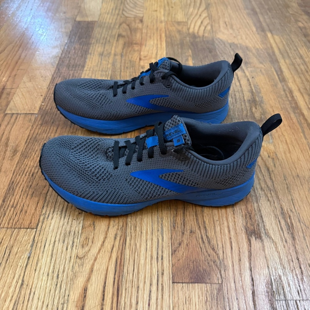 Brooks Revel 5 Mens 9.5 D Grey Blue Running Shoes Athletic Sneakers 1103741D053 - Picture 9 of 16